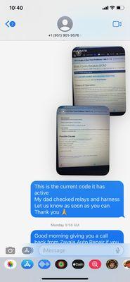 Found out we were having issues with the HVAC. I send him the code