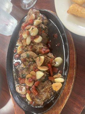 Pork and delicious garlic