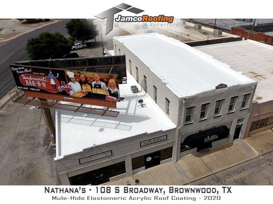 Elastomeric Acrylic roof coating.