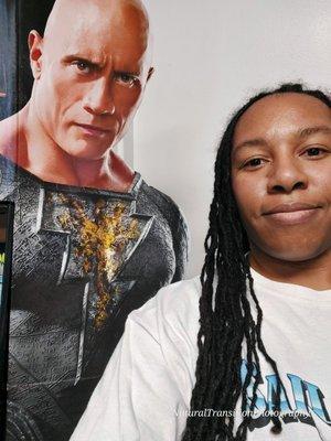 Cardboard cut out of The Rock AZ Black Adam