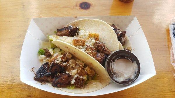 Steak tip tacos