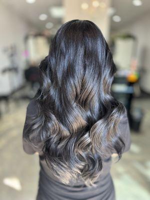 All over color and haircut