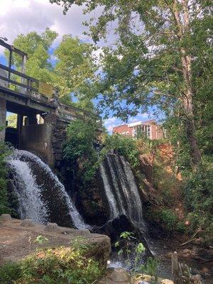 Waterfall At Governor Moorhead Park in Eden, North Carolina