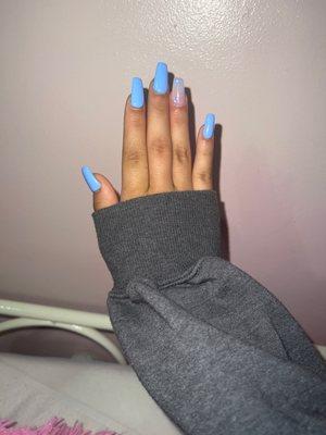 Blue nails
