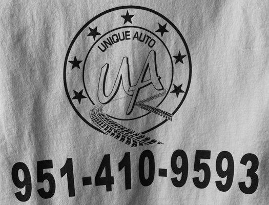 Phone number and logo