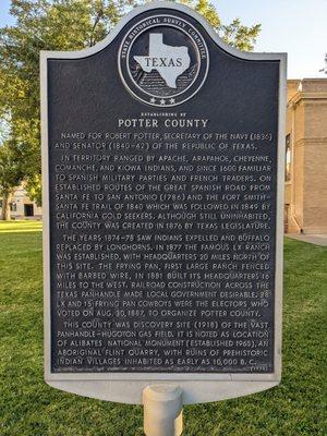 Potter County Historical Marker, Amarillo