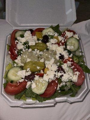 Greek Salad and potato salad are always a must have!