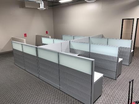 Metallic Ribbed & Frosted Glass Etho cubicle pack