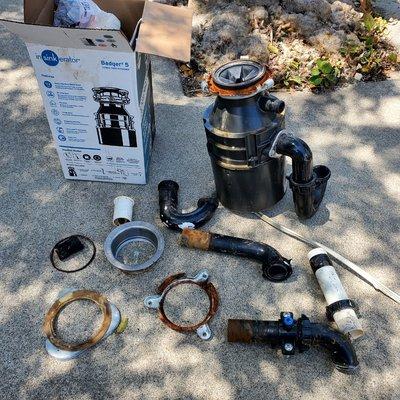 Old garbage disposal and drains