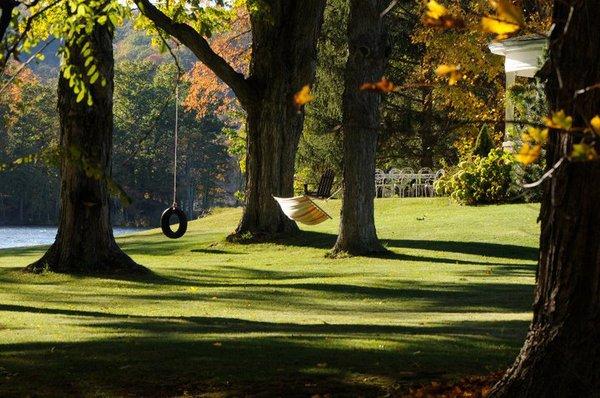 Gorgeous front year on Stissing Lake with hundred year old oak trees, hammock and tire swing