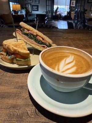 Coffee and sandwich