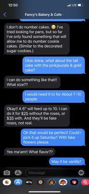 Proof she said she could do the cake