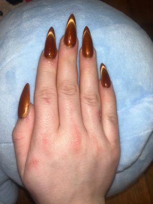 Absolutely love this place! Go here every time and it's always great service and phenomenal nails such sweeties 10 out of 10 experience