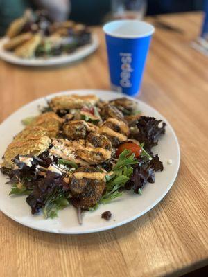 Blackened Shrimp Remoulade with Fried Green Tomatoes