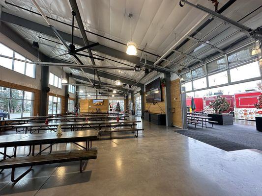 Inside searing and bar.