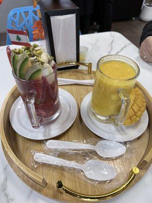 Mango drink ; cocktail and Ashta