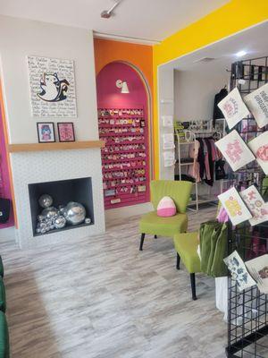 The interior is so fun, funky, and welcoming.