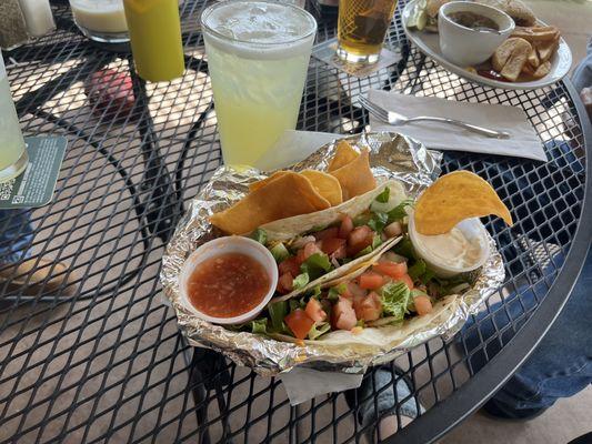 Chicken Tacos with a Margarita