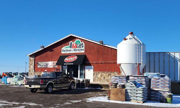 View of entry and parking
