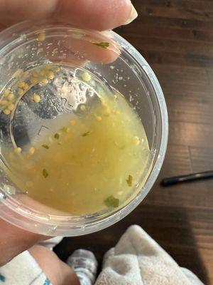 Verde salsa it was watered down m. Zero flavor