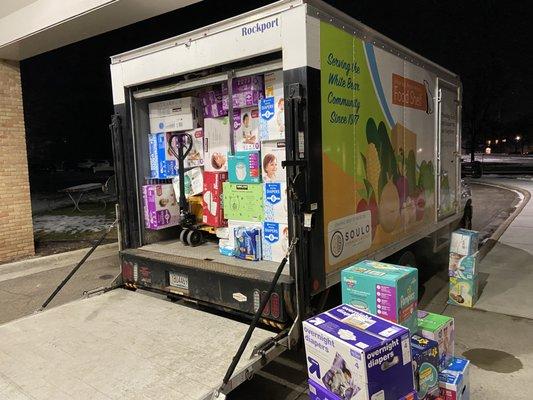 Community of Grace Lutheran Church has a fall Diaper Drive which donates tens of thousands of diapers to the community each year.