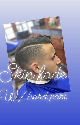 Skin fade w/ hard part done right!