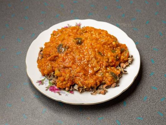 our most requested item on the menu
this wild rice and black eye peas with stew will leave you begging for more