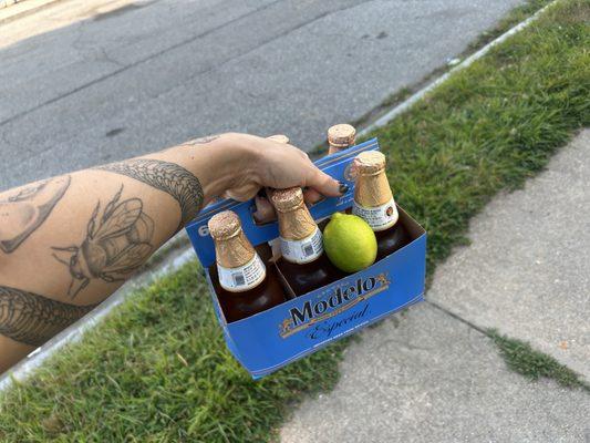 Cold Modelo & lime!