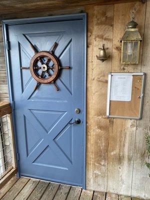 Front door of Overboard.