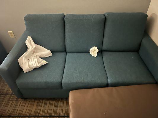 That's to let paper shoved in couch