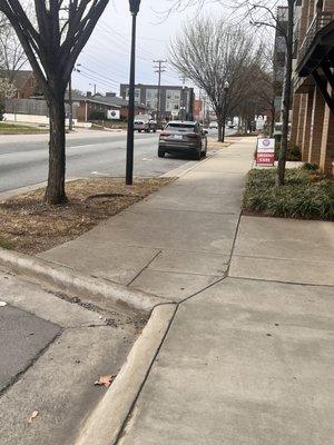 Limited signage from central ave