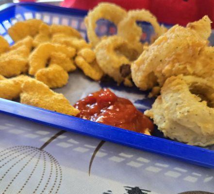 Fish bites with house made rings