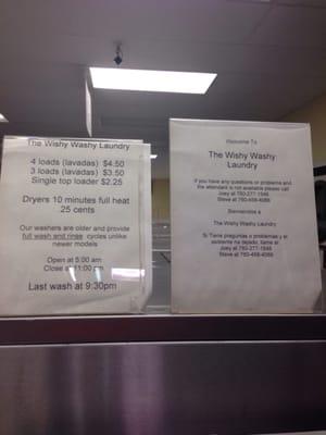 Beware the sign! It says they close at 11 but the last wash is at 9:30 PM!