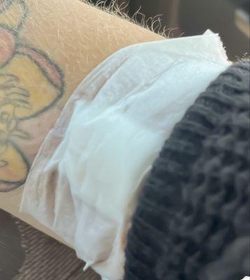 All bandaged up, after my blood draw .