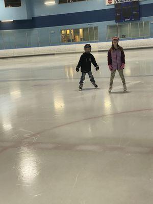 Had the ice by ourselves for a while!!!