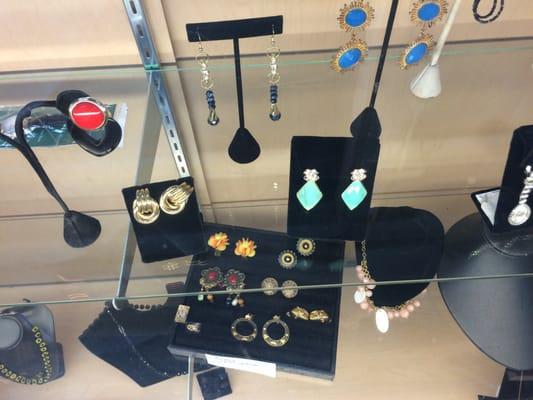 The jewelry case upfront.