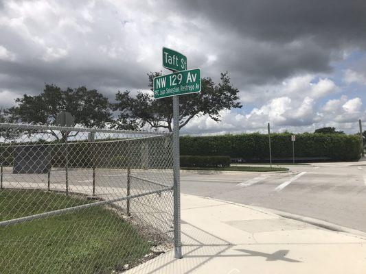 PFC Juan Sebastian Restrepo Avenue - Dedication Marker