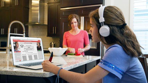 Offering live instructions online.