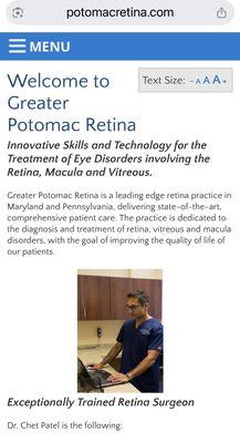 Chet B Patel Greater Potomac Retina