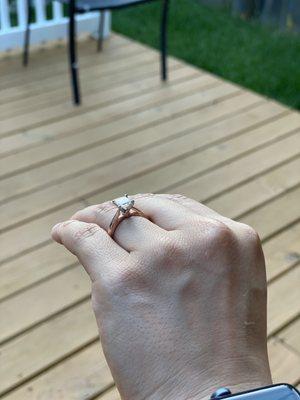 1 ct Princess Cut Engagement Ring