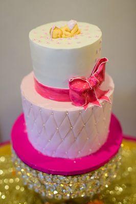 Baby shower cake by us for a client