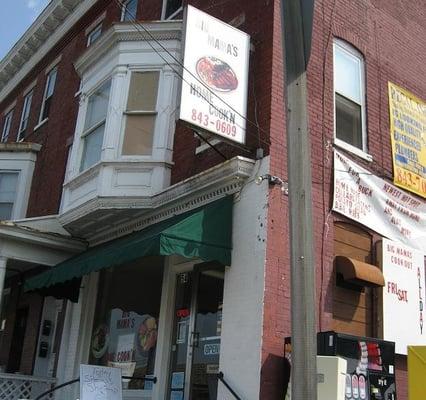 Store front.  Street parking in front, and small lot on the side!