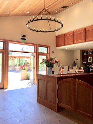 Tasting room and patio.