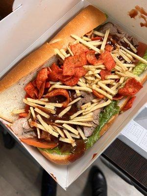 The tri-tip sandwich is always cooked to perfection and has such great flavor. Everything is delicious and seasoned perfectly.