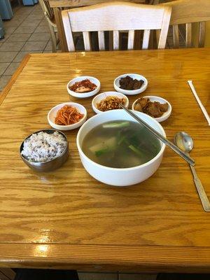Beef bone soup...$8.99 lunch is fair