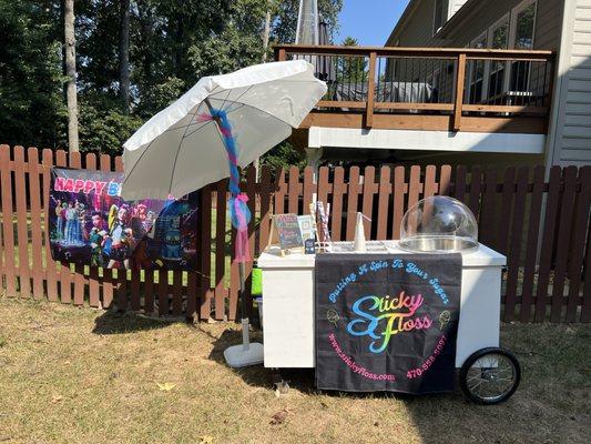 K-Pop 5th Birthday Party for Talia. Backyard birthday fun with friends and Sticky Floss cotton candy.
Brookhaven, GA