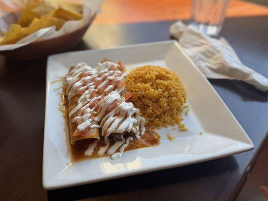 Lunch enchiladas