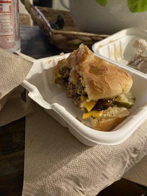 Beast Style Burger Combo with Seasoned Crinkle Fries.