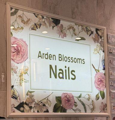 Sign for Arden Blossoms Nails