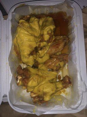 Yellow mustard and honey wings
